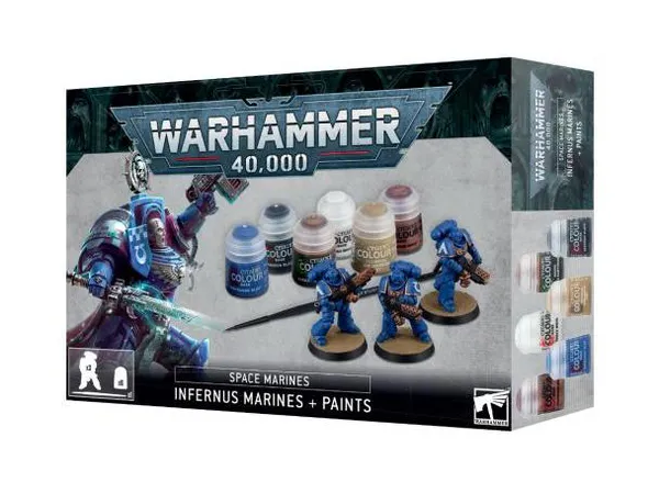 Hovedbilde Warhammer 40K, Space Marines, Infernus + paints
