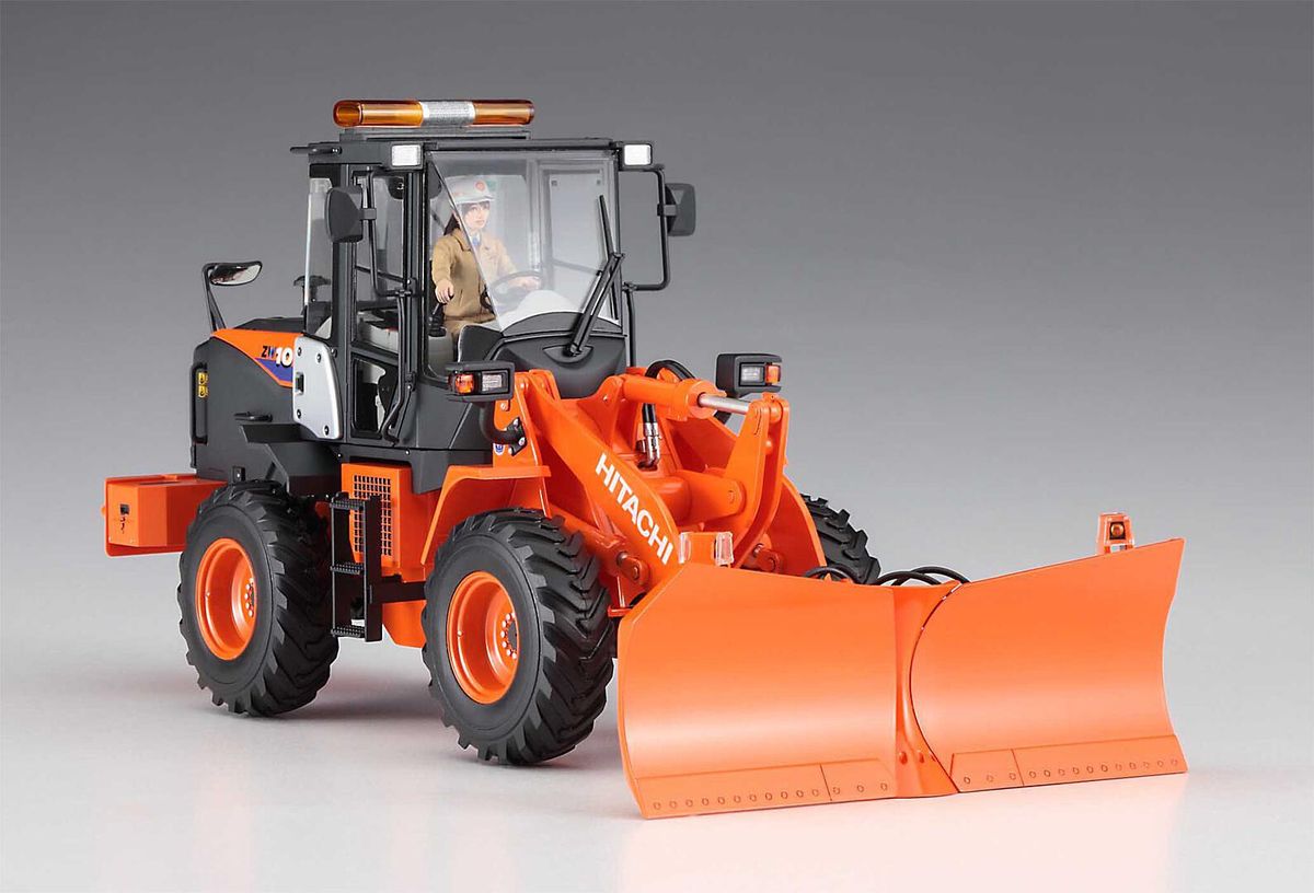 Hasegawa - 1/35 Hitachi hjullaster med snøplog ZW100-6