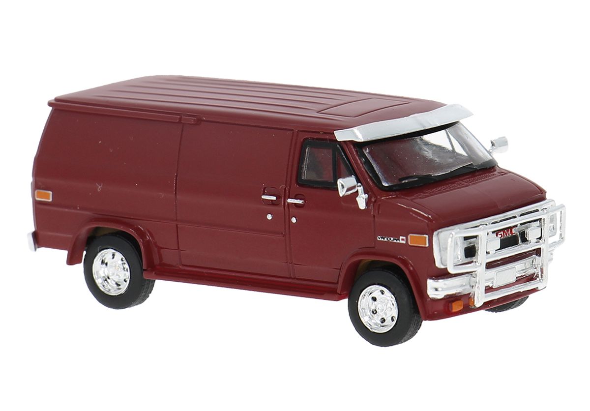 Brekina - GMC Vandura, mørkerød