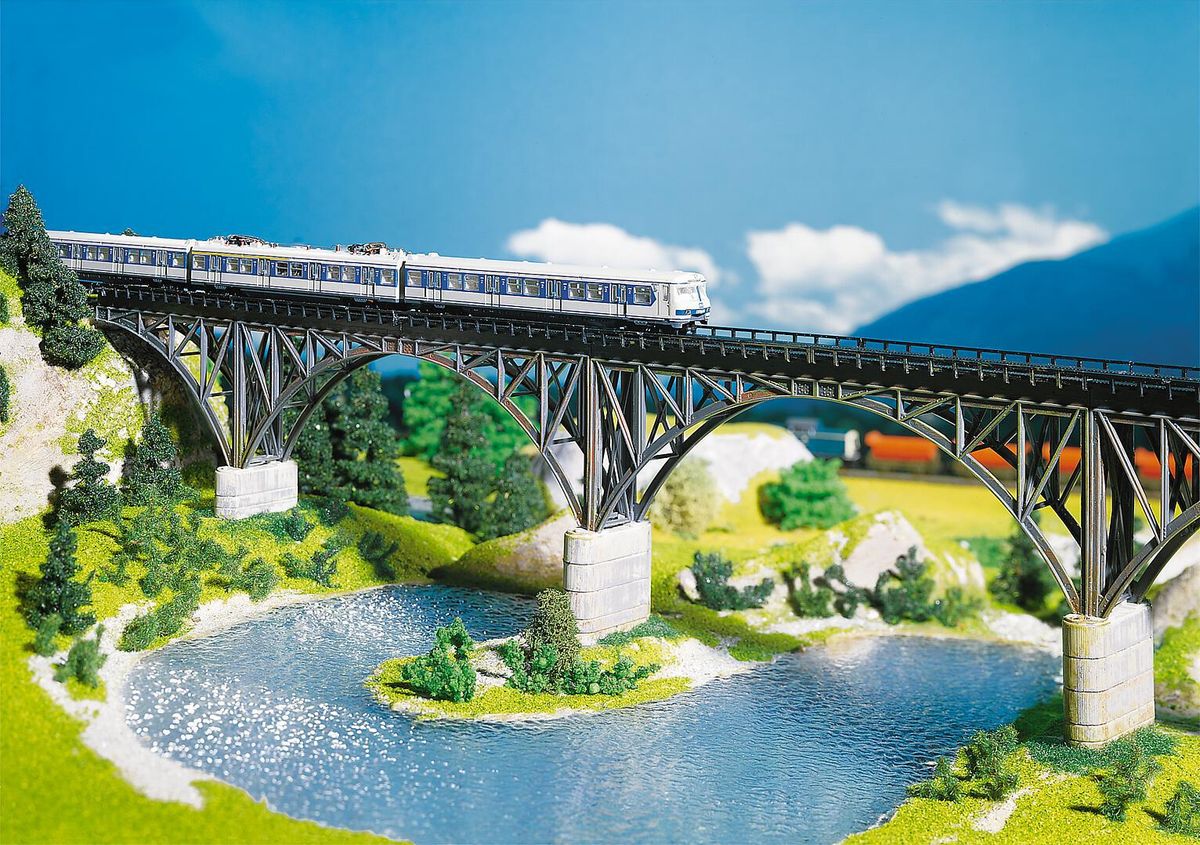 Faller N-skala - Buebro med underliggende bue